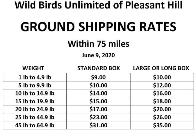 Shipping Rates 6-9-20
